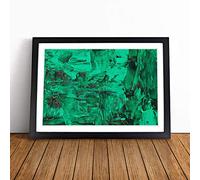Abstract Art Vol.182 by S.Johnson Framed Wall Art Picture Print - Canvas Painting - Modern Home Décor Poster - Ready to Hang for Living Room Bedroom Kitchen - Black A2 (48 x 66 cm)