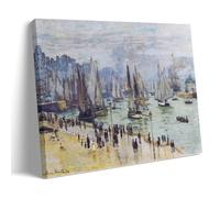 Abstract Artwork Fishing Boats Leaving The Harbor Le Havre by Claude MonetPoster Decorative Painting Print Picture Canvas Wall Art Bedroom Office Living Room Decoration24x36inch(60x90cm)