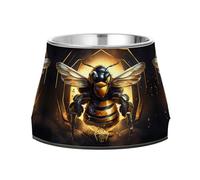 Abstract Ball Bee Pet Bowl Non Slip Anti Skid Dog Bowls Stainless Steel Stackable Food Puppy Bowl Dishes