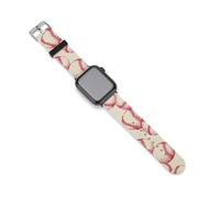 Abstract Baseball Watch Strap Compatible with IWatch Adjustable Silicone Sports Band