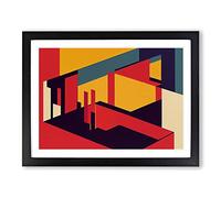 Abstract Bauhaus Art Vol.1 H1022 Framed Print for Living Room Bedroom Home Office Décor, Wall Art Picture Ready to Hang, Black A4 Frame (34 x 25 cm)