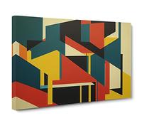 Abstract Bauhaus Art Vol.2 Canvas Print | Gallery Wrapped 30mm Frame Wall Art | 30x20 inches | Ready to Hang | Abstract Picture | Living Room Bedroom Lounge Office
