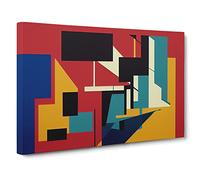 Abstract Bauhaus Art Vol.3 Canvas Print | Gallery Wrapped 30mm Frame Wall Art | 30x20 inches | Ready to Hang | Abstract Picture | Living Room Bedroom Lounge Office