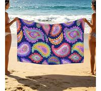 Abstract Beach Towel 72 x 36 in, Sand Free Retro Beach Towels Oversized 90 x 180 Lightweight Quick Dry for Women Men als Gym Yoga Swimming Pool Sauna Bath Towel Vacation Travel Essentials SLJT-1991