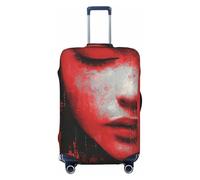 Abstract Beautiful Woman's Face Elastic Travel Luggage Covers Dustproof Scratch-Resistant Suitcase Protector Fit 22-24 Inch
