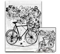 Abstract Bike 1000 Piece Jigsaw Puzzle Wooden Puzzles Challenging Brain Teaser for Teenagers Family Game Night Fun 1000 PCS(75x50cm)