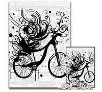 Abstract Bike 1000 Piece Jigsaw Puzzles for Adults Paper Jigsaw Puzzles Home Activity for Holidays Birthdays And Family Game Nights 1000 PCS(38x26cm)