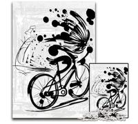Abstract Bike 1000 Pieces Puzzle Gifts Paper Jigsaw Challenging Brain Teaser for Teenagers Family Game Night Fun 1000 PCS(38x26cm)
