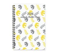 Abstract Birds 2026 Journal Diary A5 To Do List Notebook Agenda 2026 Mens Diary And Journal for Wedding Week To View Monthly Year Planner with Dotted Line Note Page Slim