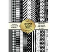 Abstract Black And White Patterned Double-Sided Craft Paper, 8.5" x 11": Decorative Specialty Paper for Scrapbooks, Junk Journals, Origami, Cardmaking