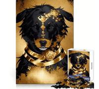 Abstract Black Dog 1000 Piece Jigsaw Puzzle for Adults Mindful Game High Def Print Happy Challenge Thoughtful Gift (50x75cm)