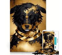 Abstract Black Dog 1000 Piece Jigsaw Puzzle for Adults Mindful Game High Def Print Happy Challenge Thoughtful Gift (50x75cm)