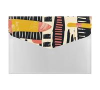 Abstract Black Pink Print Portable File Organizer with Multiple Pockets, Accordion Expanding Folder for Desk Supplies