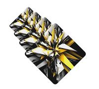 Abstract Black White Yellow Car Air Freshener Cards for Women Men 4 Pack Cute Car Accessories Long Lasting Scent Car Diffuser Hanging Auto Aromatherapy Tablets Car Fresheners Gifts