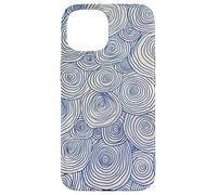 Abstract Blue and White Spirals | Hypnotic Zen Pattern Case for iPhone 15