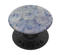 Abstract Blue and White Spirals | Hypnotic Zen Pattern PopSockets Adhesive PopGrip