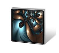 Abstract Blue Brown Button Pin Classic Cute Heart Shape Brooch Exquisite Fashionable Badge Elegant Lapel Pin Personalized Pins Button for Clothing Backpack Hat Jackets Decorate