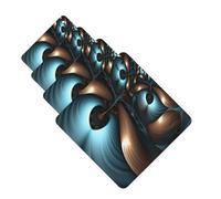 Abstract Blue Brown Car Air Fresheners Cards 4 Pcs Hanging Fragrance Scented Cards Long-Lasting Car Aromatherapy Tablets for Wardrobe Bathroom Car Interior Mirror Pendant Gifts