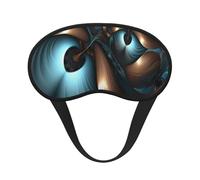 Abstract Blue Brown Sleep Mask for Side Sleeper, Light Blocking Night Masks for Sleeping Eye Mask for Women Men Eye Cover Soft Comfortable Eye Shade for Travel, Nap