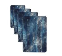 Abstract Blue Car Air Freshener Cards for Women Men 4 Pack Cute Car Accessories Long Lasting Scent Car Diffuser Hanging Auto Aromatherapy Tablets Car Fresheners Gifts