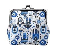 Abstract Blue Eyes 1 Print Coin Purse for Women, Kiss-lock Change Purse Wallets, Small PU Leather Coin Purses
