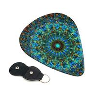 Abstract-blue-gold-mandala Printed Guitar pick Guitar Plectrums for Acoustic Guitar Electric Guitar Bass Guitar - Guitar Accessories - 6 Pack 0.71mm