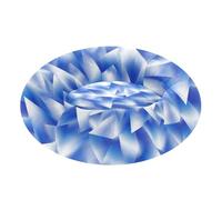 Abstract Blue Ice Pet Dog Bed Warm & Cozy fluffier Calming Bed for Extra Small Size Pets Sleeping