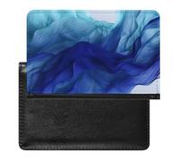 Abstract Blue Like Wave Passport Cover Protector Rfid Blocking Passport Holder Id Card Holder Secure Travel Wallet Organizer for Passport Tickets Credit Cards, style, One Size