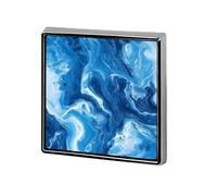 Abstract Blue Marble Tie-dye Brooch Pins for Men Women Square Badge Collar Lapel Pins for Dress Jacket Accessories