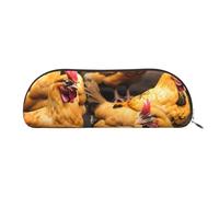 Abstract Blue Print Receive Bag Makeup Bag Cosmetic Bags Travel Storage Bag Toiletry Receive Bags Pencil Case Pencil Bag, A Brood Of Chickens, One Size
