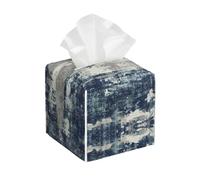 Abstract Blue print Tissue Box Holder Tissue Cover Square Tissues Cube Box Cover for Bathroom Office