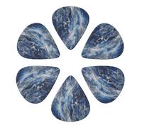 Abstract Blue Printed Guitar Picks -6 Pcs Guitar Picks Plectrum,Guitar Accessories,Electric Guitar Pick, Bass & Ukulele 0.96mm