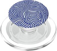 Abstract Blue Spirals Waves | Hypnotic Zen Pattern PopSockets PopGrip for MagSafe