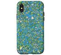 Abstract Blue Splatter for Art Enthusiasts Mod Camo Vibrant Case for iPhone X/XS