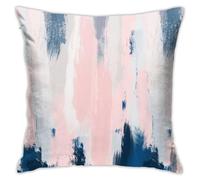Abstract Blush and Blue Pillow Covers Decorative Throw Pillowcase 18x18 Inch Couch Cushion Cover for Home Decor Living Room Bedroom College Dorm Bed Car Sofa