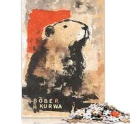 Abstract Bober Kurwa Beaver Graffiti Puzzles 1000 Piece Puzzle Adult Jigsaw Puzzle Jigsaw Puzzles for Adults Educational Game Challenge Toy 38x26cm/1000pcs