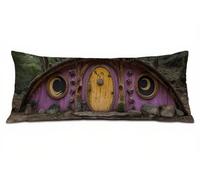 Abstract Body Pillow Cover 30 x 90 cm Bolster Pillow Cases, Soft Linen Lumbar Cushions with Invisible Zipper Decorative Pillows, Cabin Long Bolster Pillowcase for Bed Sofa, Gifts for Women B-9401