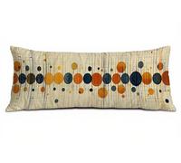 Abstract Body Pillow Cover 30 x 90 cm Bolster Pillow Cases, Soft Linen Lumbar Cushions with Invisible Zipper Decorative Pillows, Modern Long Bolster Pillowcase for Bed Sofa, Gifts for Women B-9423
