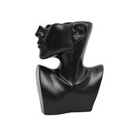 Abstract Body White Ceramic Vase for Dried Flowers, Modern Gold Accent Home Decor, Unique Birthday Gift for Office & Living Room Decoration