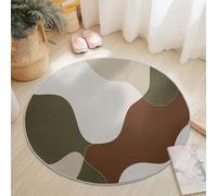 Abstract Bohemian Round Rug Soft NonSlip Carpet for Kids' Room Kitchen Living Room BalconyModern Design Colorful 160cm Area Mat for Home Decor