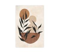 Abstract Boho Plants Canvas Poster Bedroom Decor Sports Landscape Office Room Decor Gift Unframe-style 24x36inch(60x90cm)