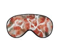 Abstract Boho Waves Art Sleep Mask Blindfold Orange Color Adjustable Super-Smooth Soft Eye Mask Cover for Men Women Travel and Nap