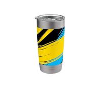 Abstract Bold Diagonal Lines High Contrast Graphic Stainless Steel Insulated Tumbler