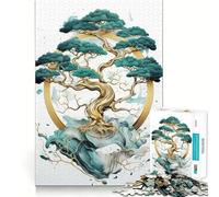 Abstract Bonsai Tree Art Adult Jigsaw Puzzle1000 Pieces Stress Free Premium Print Happy Challenge Xmas Fun Gift (38x26cm)