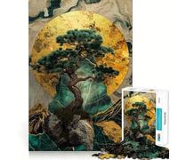 Abstract Bonsai Tree Art Jigsaw for Teenagers 1000 Pieces Sharp Mind Restful Game Family Pastime Room Decor (50x75cm)