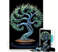 Abstract Bonsai Tree Art Jigsaw Puzzles for Adults 1000 Piece Strong Memory Pastime Game Joyful Challenge Thoughtful Gift (50x75cm)