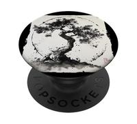 Abstract Bonsai Tree Japanese Sumi-e Zen Enso Art PopSockets Adhesive PopGrip