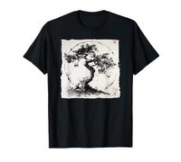 Abstract Bonsai Tree Japanese Sumi-e Zen Enso Art T-Shirt