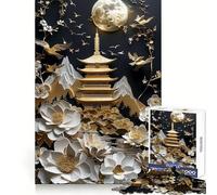 Abstract Bonsai Tree Jigsaw Puzzles for Adults 1000 Pieces Brain Power Snug Connection Home Game Perfect Art (50x75cm)