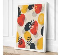 Abstract Botanical Rhythm Canvas Wall Art Print 36x24 Inch (91 x 61 cm)